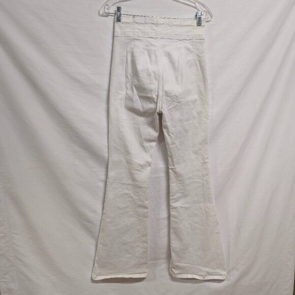 Free People We The Free White Jayde High Rise Flare Leg Size 28 White - Picture 7 of 15